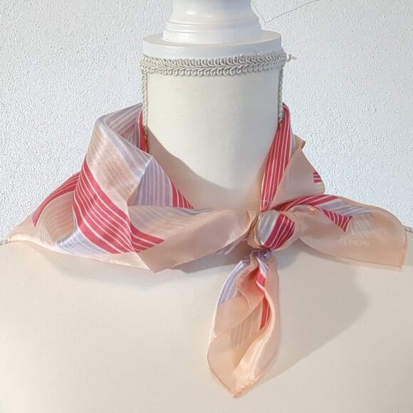 Saltwater Taffy Scarf Red and Blue Stripes - Picture 2 of 3